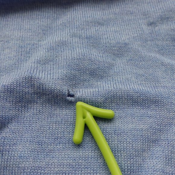 Calvin Klein Sweater Mens Large Blue Wool V Neck Pullover Casual Italian Merino - Picture 11 of 13